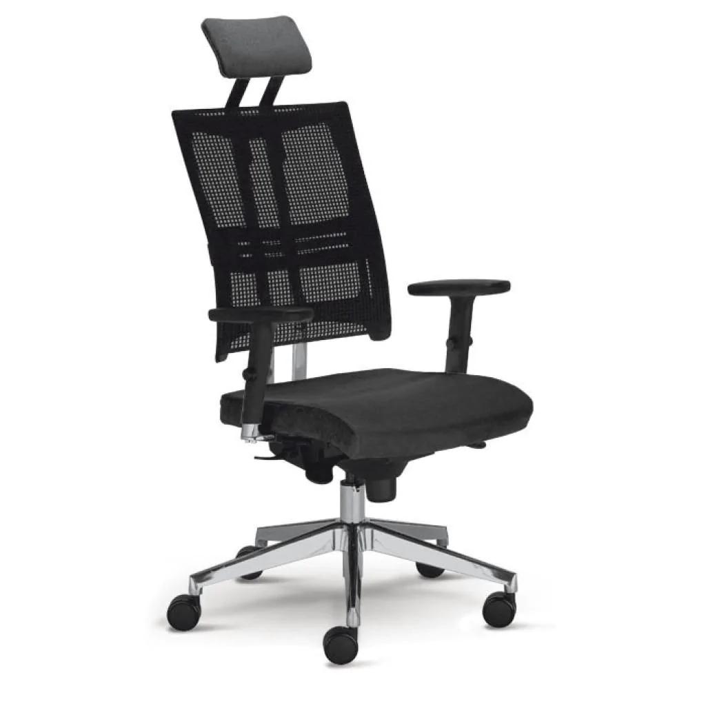 Bürostuhl Net Motion HRU - Schwarz - F-NST-NETMOTION-HRU-LP2-ST33-POL-R77-CR-EST-YB009-JCR-ESHH