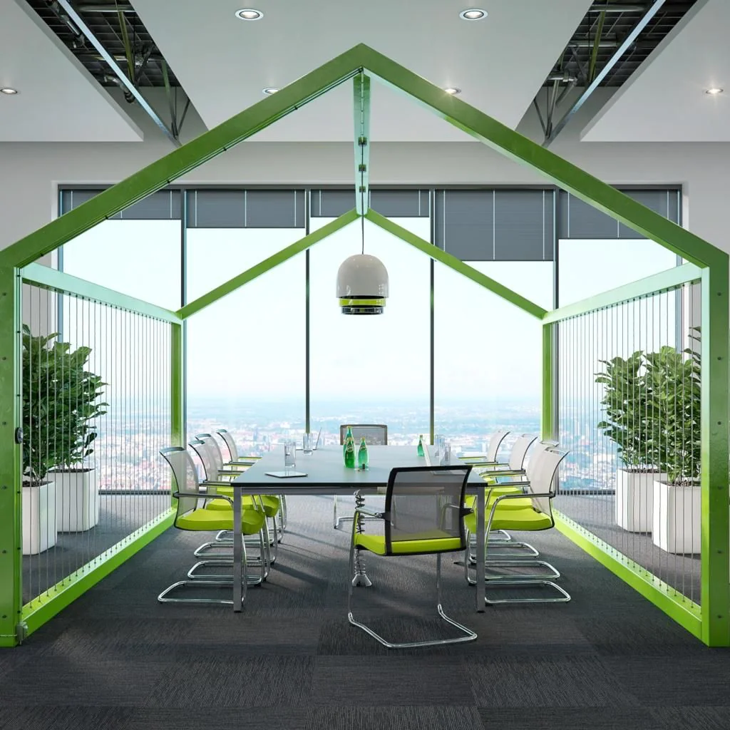 Eckschreibtisch E10 Quadratrohr 4-Fuß mit Sichtschutz von Nowy Styl - Produktbild 2 von 9