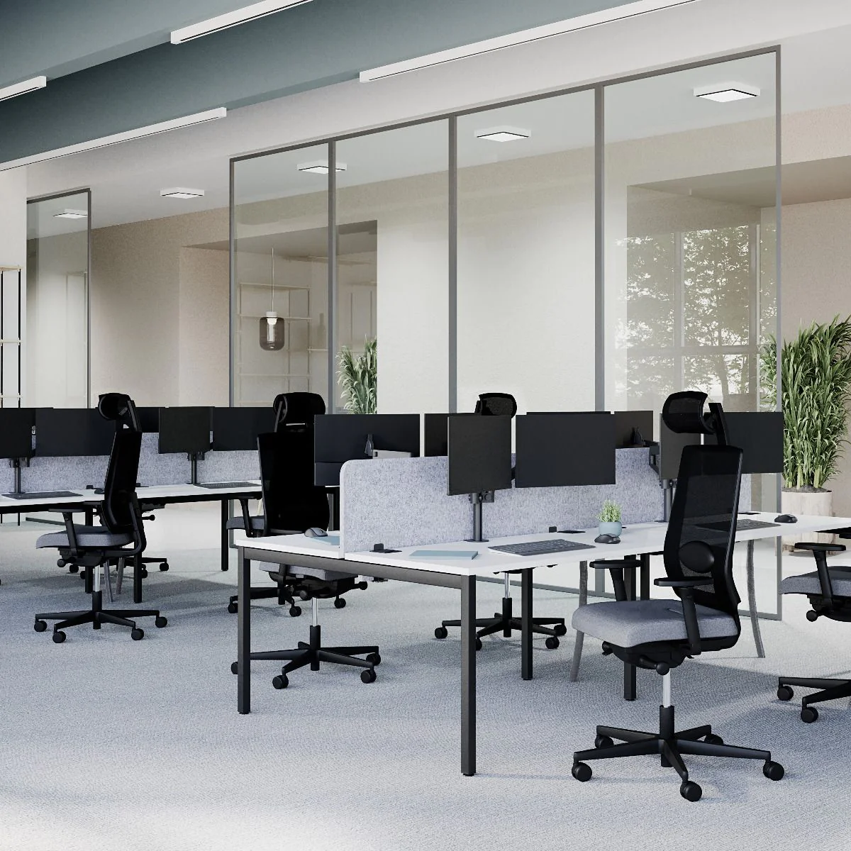 Schreibtisch bSpace Workbench 2er 4 Fuß von Nowy Styl - Produktbild 3 von 5