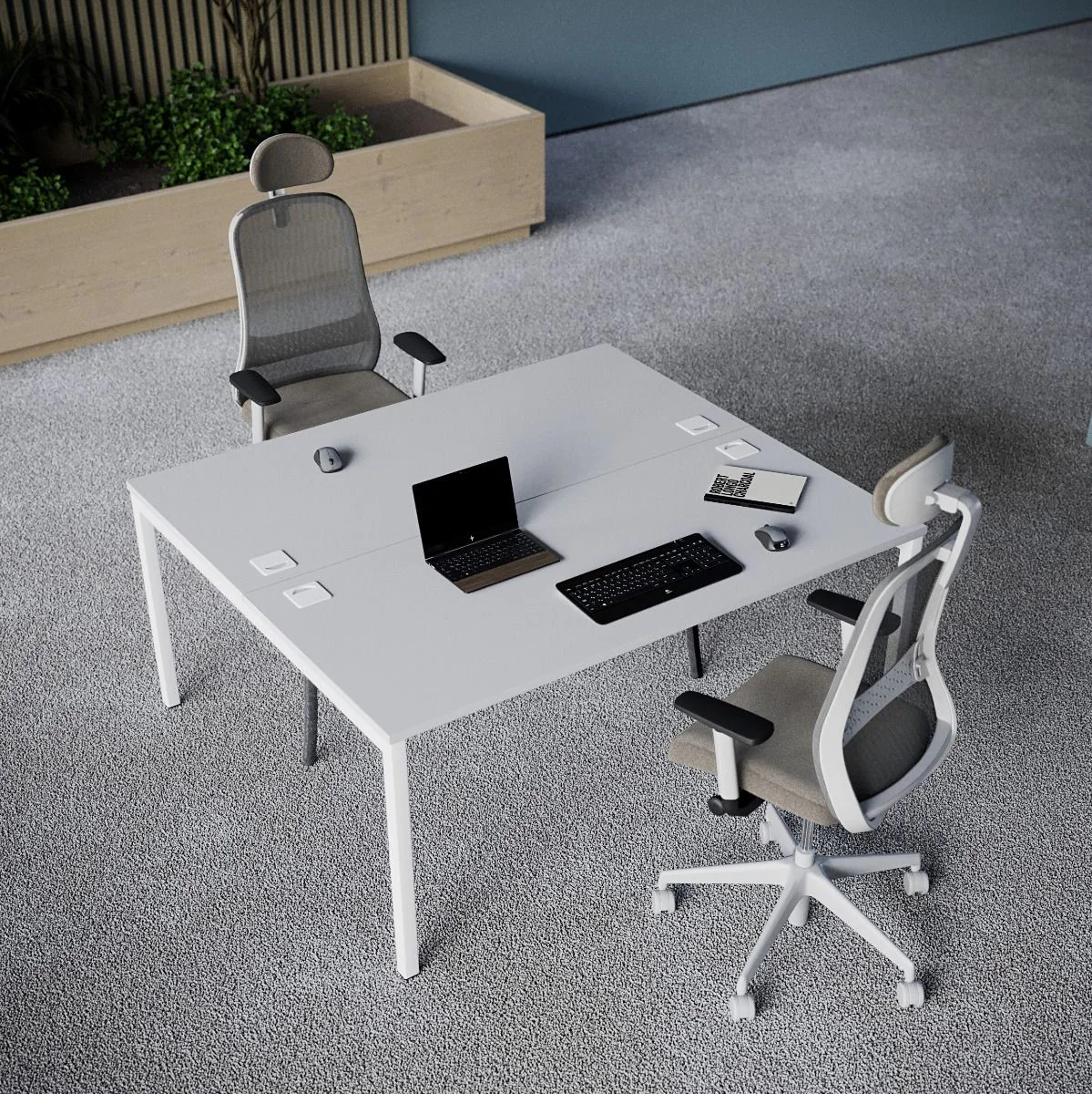 Schreibtisch bSpace Workbench 2er 4 Fuß - NST-BSPACE-WORKBENCH-2