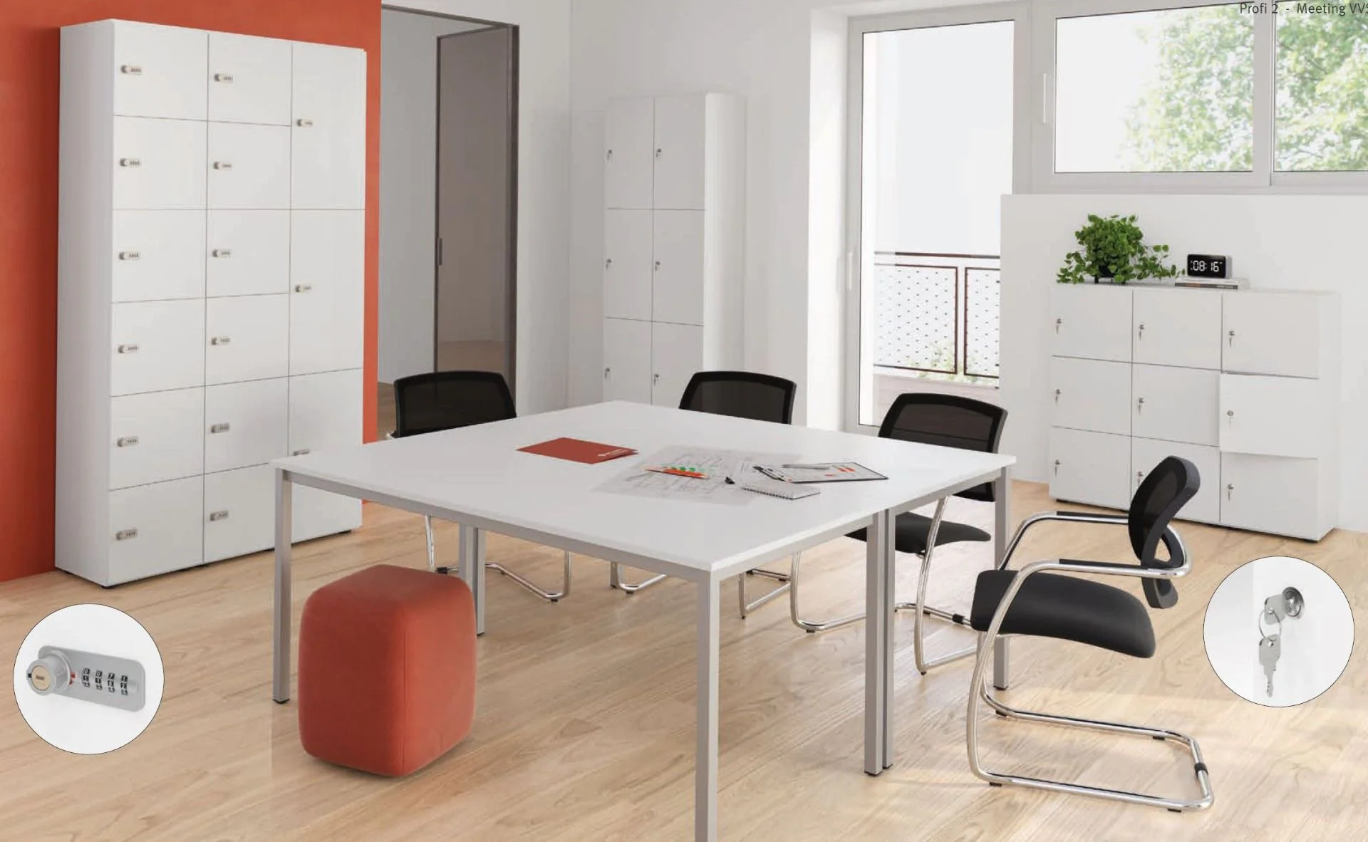 Schließfachschrank Profi 6 OH 6 Fächer von Hammerbacher - Produktbild 3 von 23
