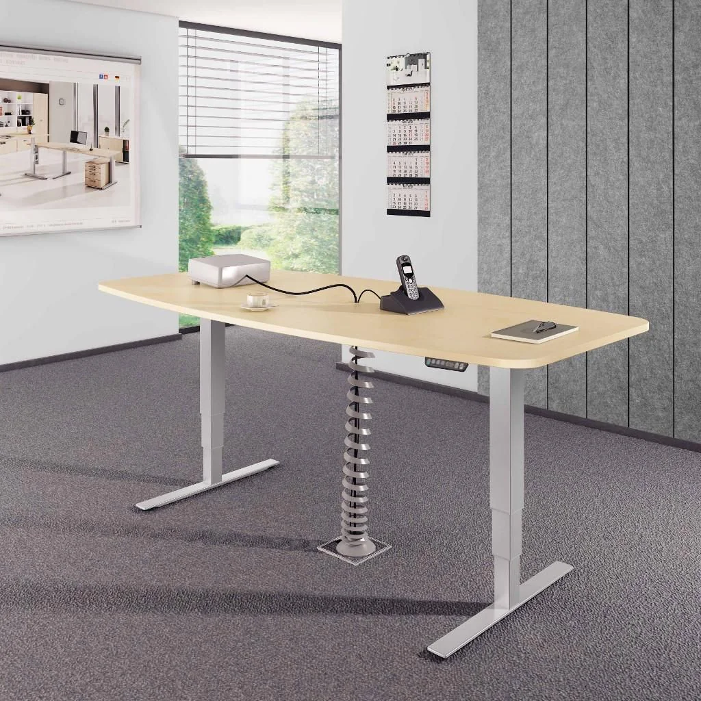 XDSM Konferenztisch, 220 cm, elektrisch höhenverstellbar, 2 Motoren - HBA-XDSM22