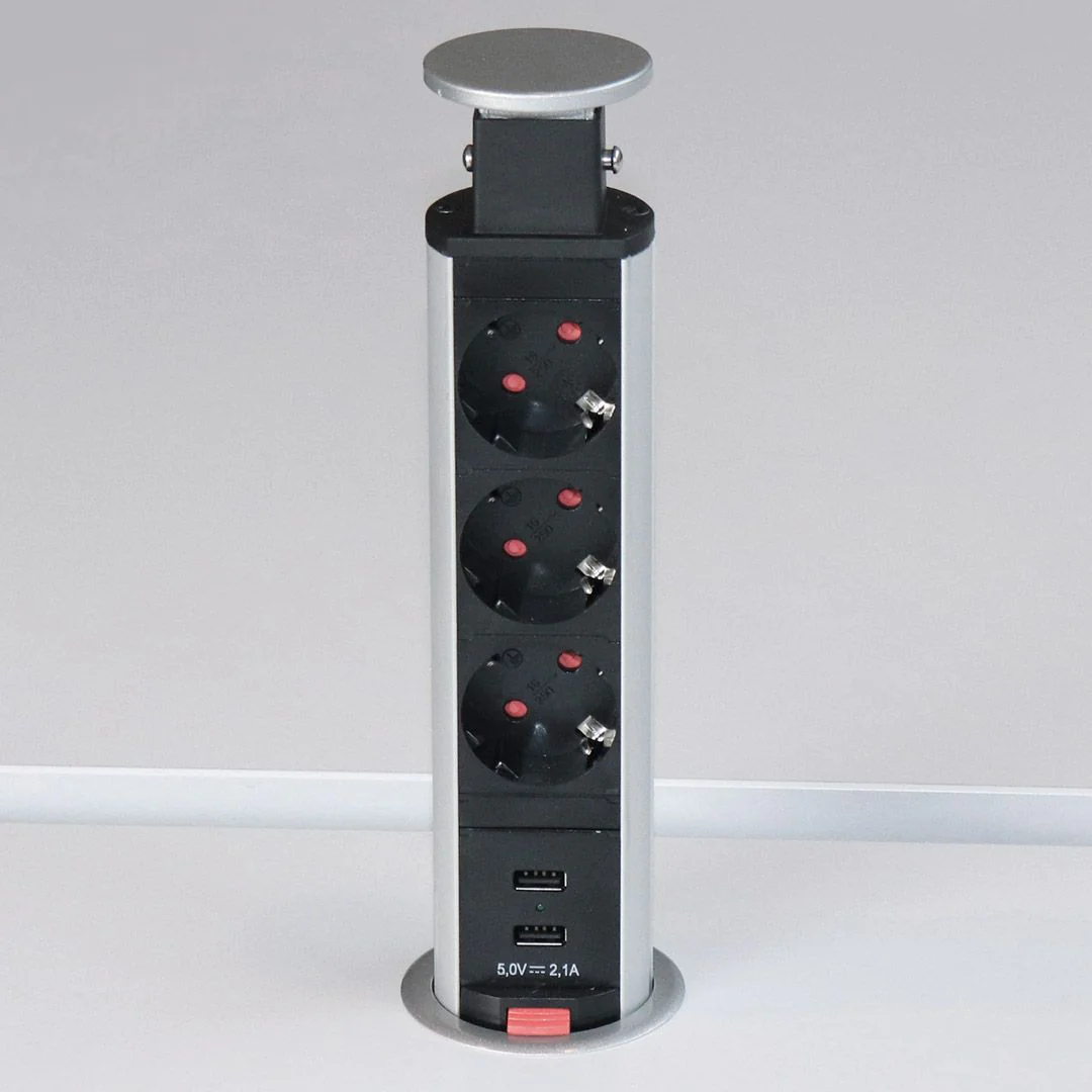 Power Tower 3x VDE 2x USB von Hammerbacher - Produktbild 1 von 1