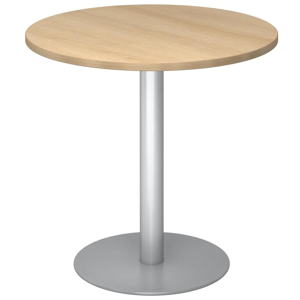 Säulentisch Rund Ø 80 cm - Silber von Hammerbacher - Produktbild 2 von 10