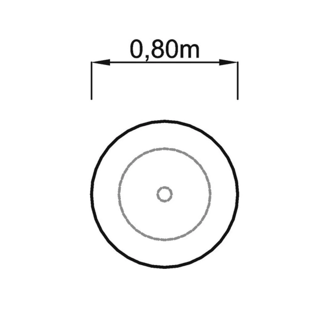 Säulentisch Rund Ø 80 cm - Silber von Hammerbacher - Produktbild 9 von 10