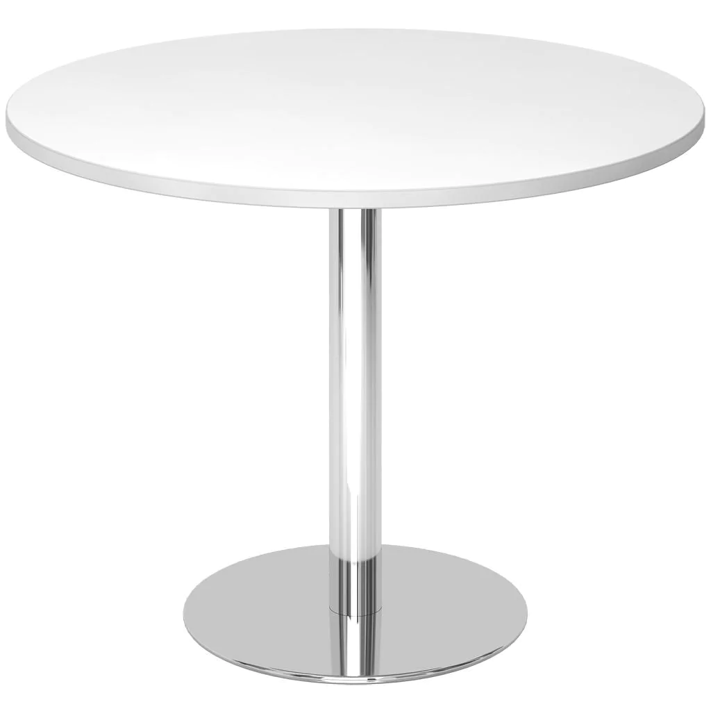 Säulentisch Rund Ø 100 cm - Silber von Hammerbacher - Produktbild 3 von 9