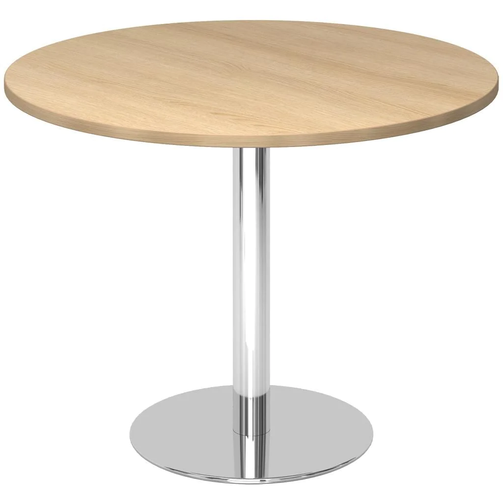 Säulentisch Rund Ø 100 cm - Chrom von Hammerbacher - Produktbild 6 von 9