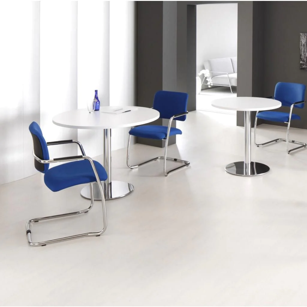 Säulentisch Rund Ø 100 cm - Silber von Hammerbacher - Produktbild 9 von 9