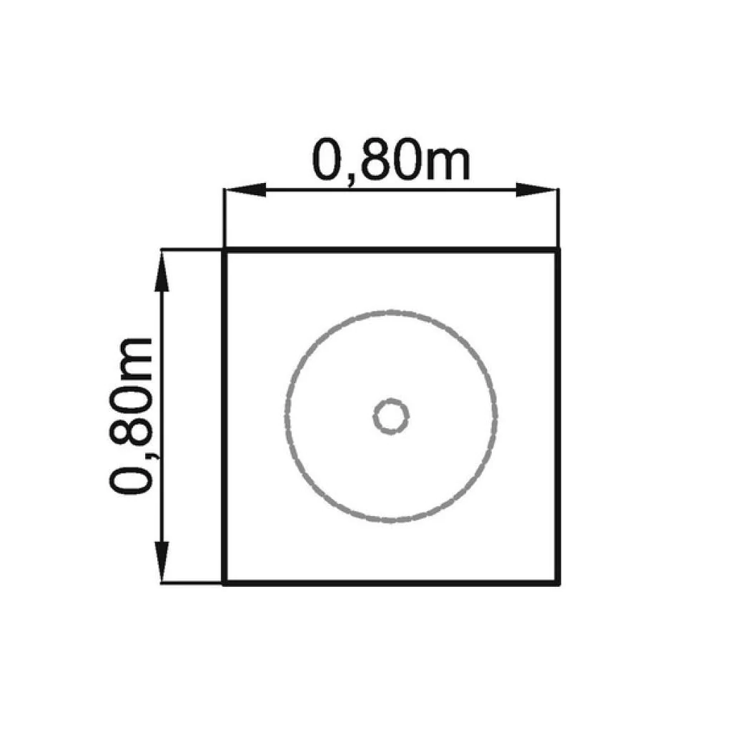 Säulentisch STH Quadratform - Silber von Hammerbacher - Produktbild 9 von 10