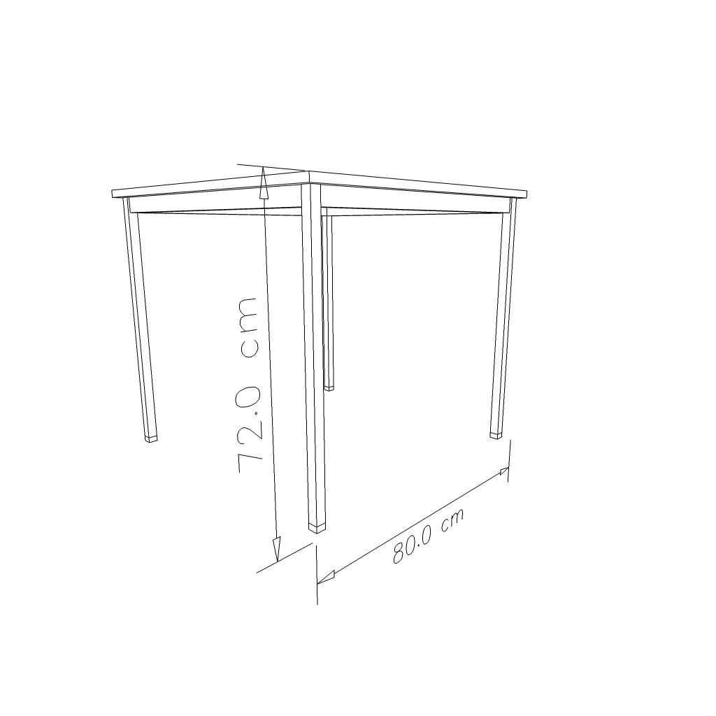 Konferenztisch Serie V 80 x 80 cm von Hammerbacher - Produktbild 12 von 12