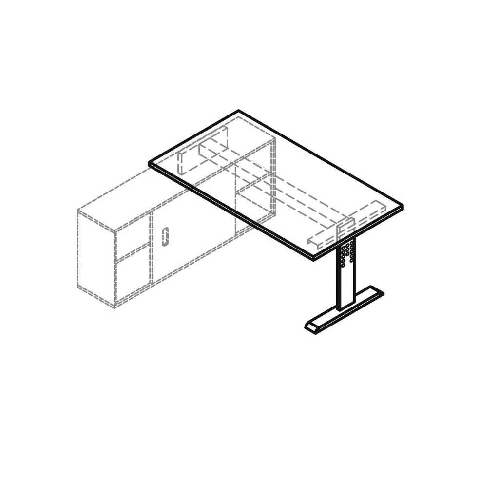 Schreibtisch O zur Auflage von Hammerbacher - Produktbild 11 von 14