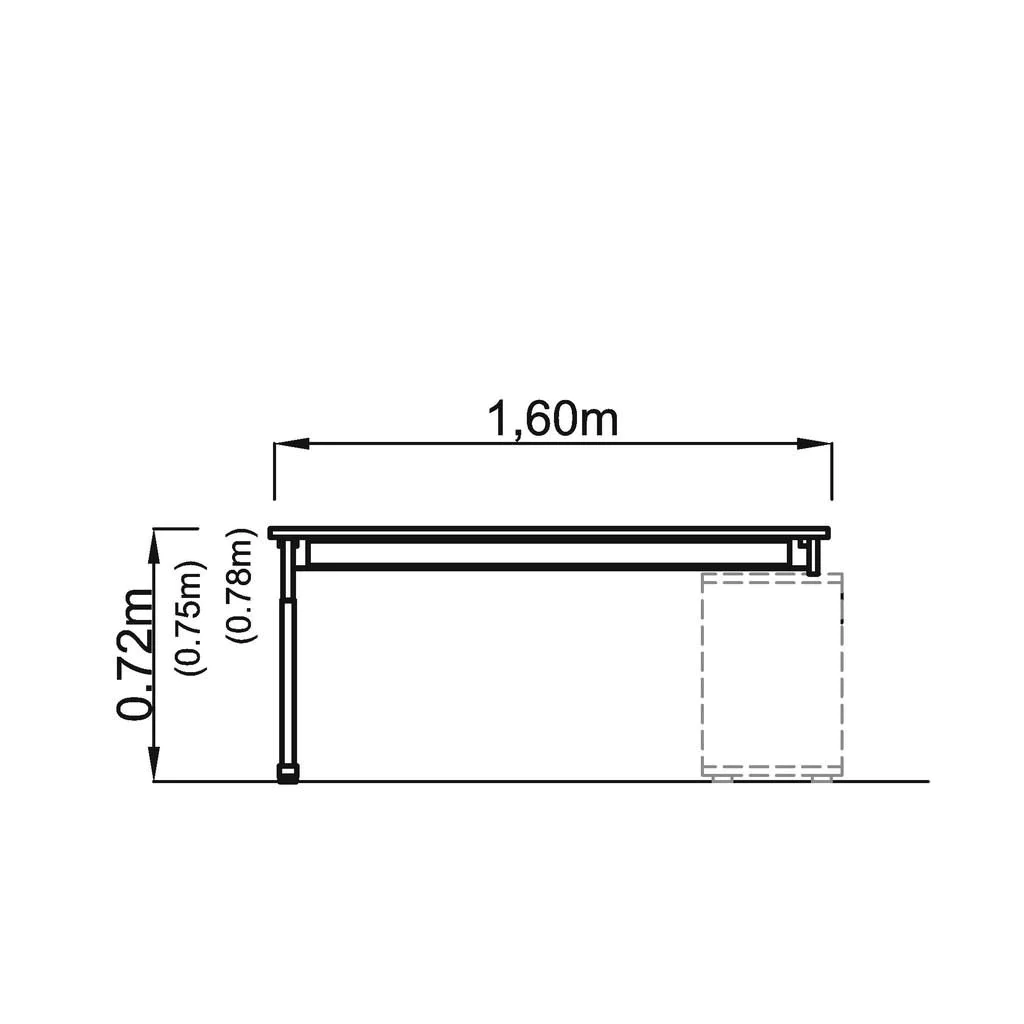 Schreibtisch O zur Auflage von Hammerbacher - Produktbild 9 von 14