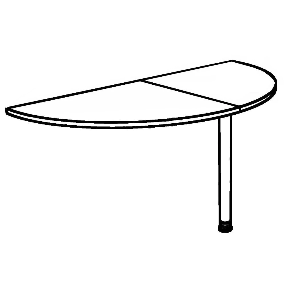 Tischplatte mit Stützfuß von Hammerbacher - Produktbild 9 von 9