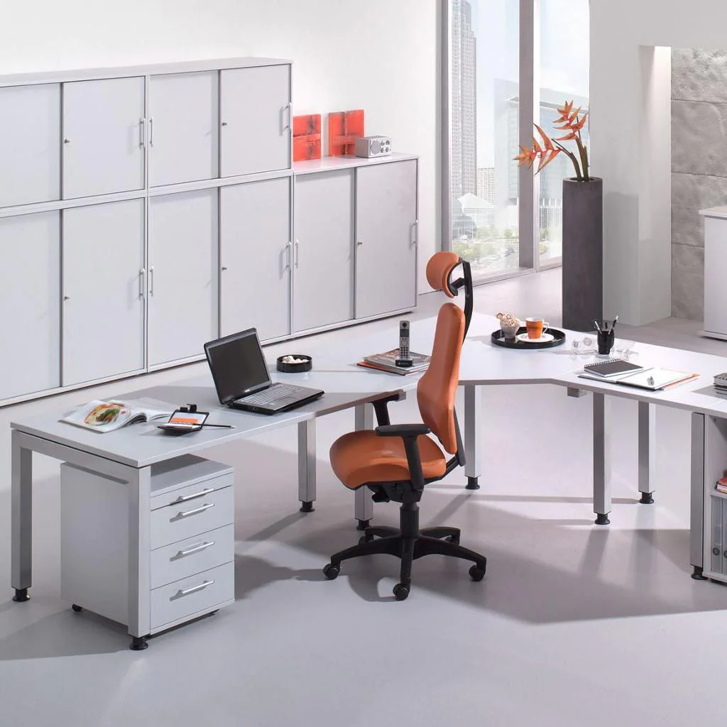 Tischplatte Trapezform mit Stützfuß von Hammerbacher - Produktbild 9 von 9