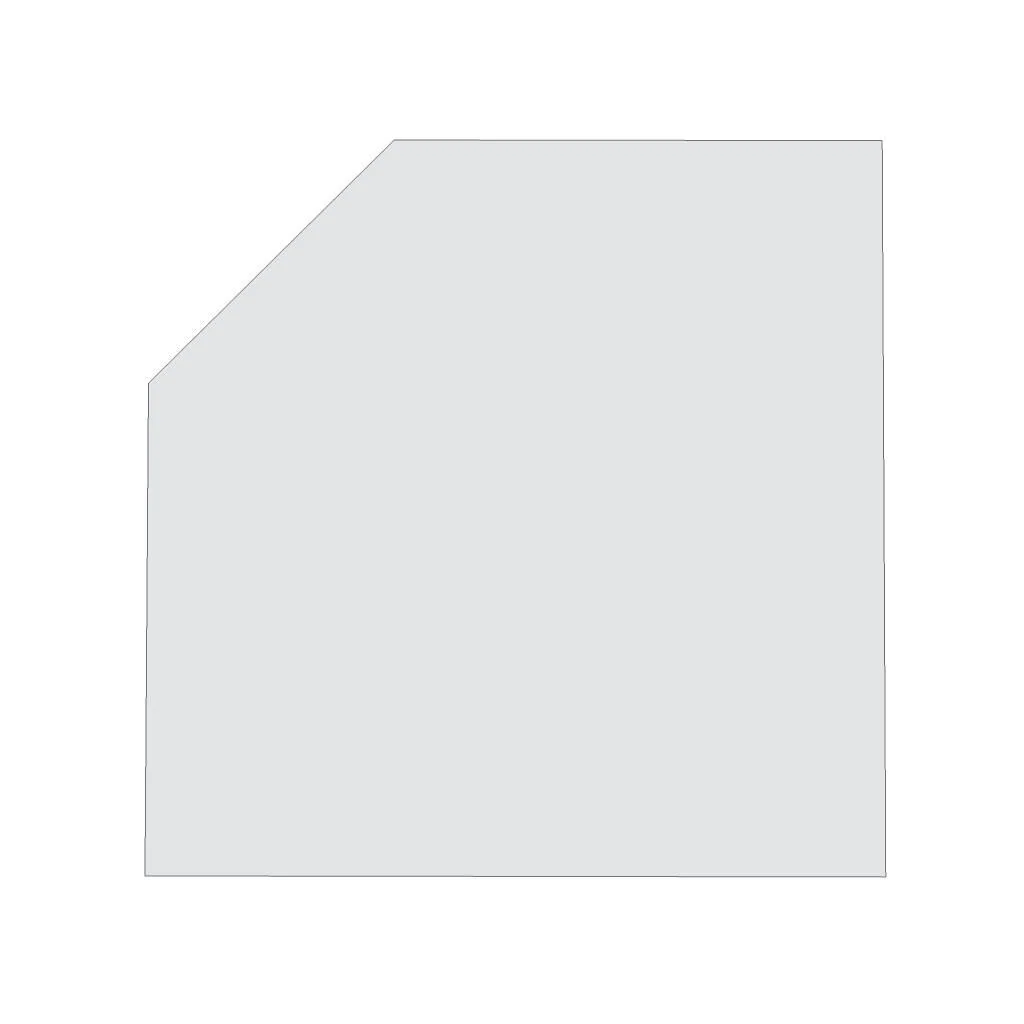 Tischplatte R Trapezform mit Stützfuß 120 x 120 cm von Hammerbacher - Produktbild 2 von 5