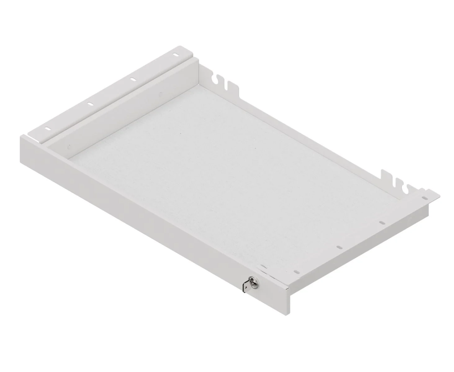 Laptop-Schublade abschließbar - weiß - HBA-UCT3-W