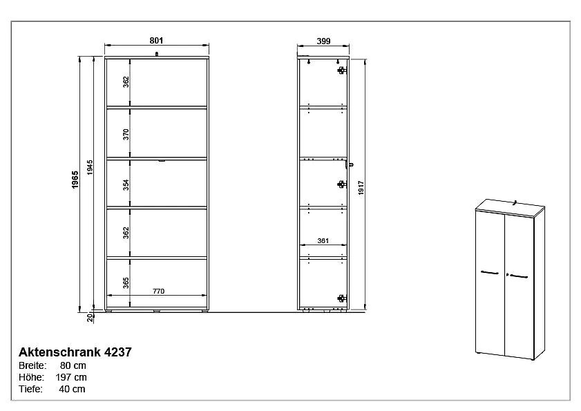Aktenschrank 4237 von BME home - Produktbild 10 von 10