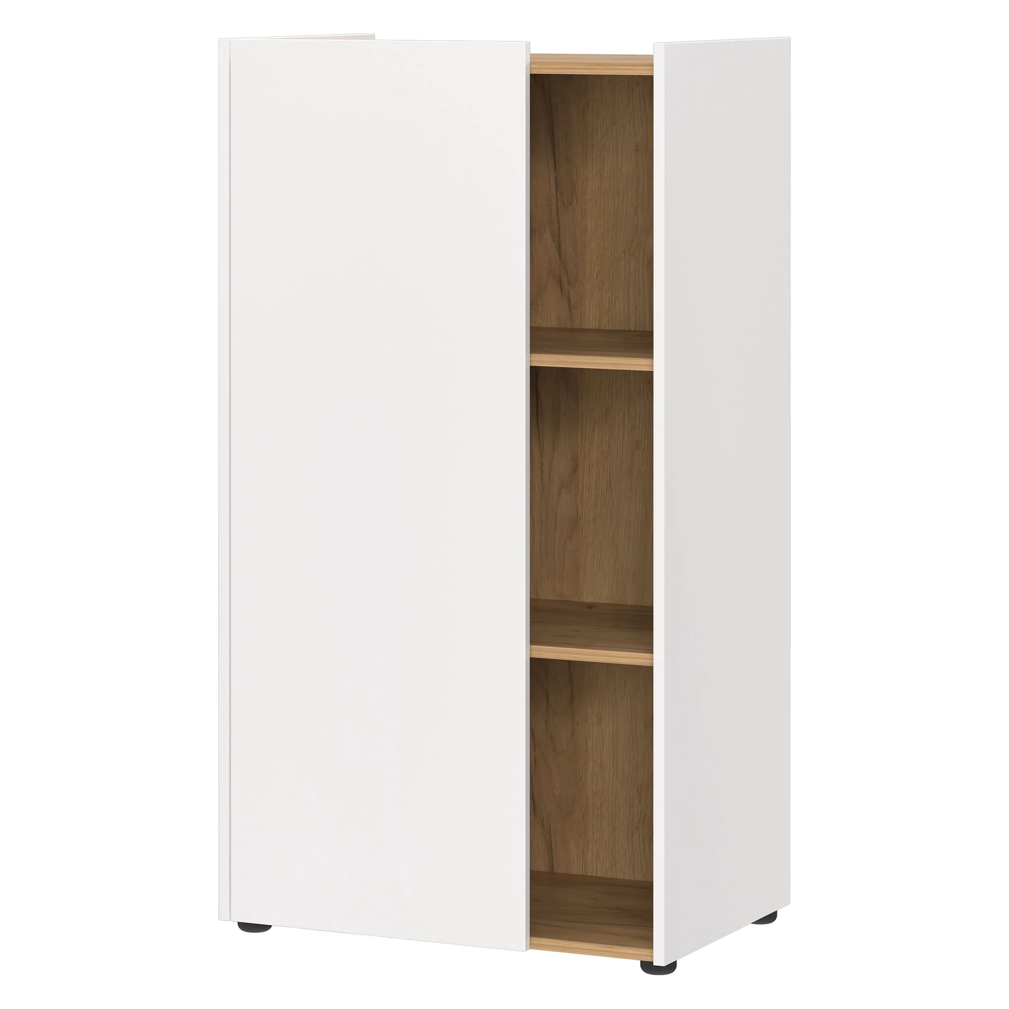 Aktenschrank Hanoi 6001 - Weiß/Navarra-Eiche - GER-6001-633