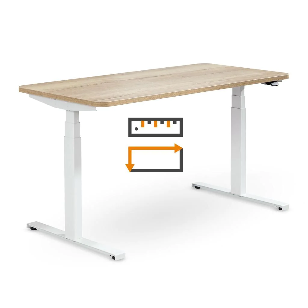 easyT Schreibtisch, 120-180 cm, elektrisch höhenverstellbar, 1 Motor von BME home - Produktbild 1 von 8