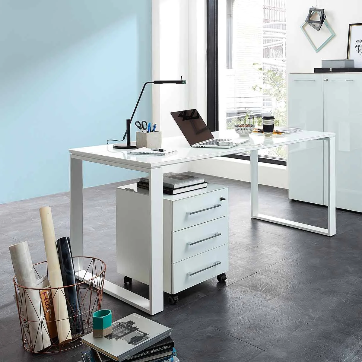 Büro-Set Monteria 7 - Weiß - GER-8069-84