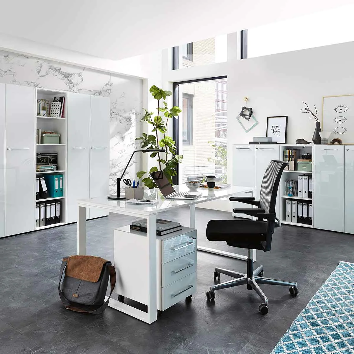 Büro-Set Monteria 8 - Weiß - GER-8077-84
