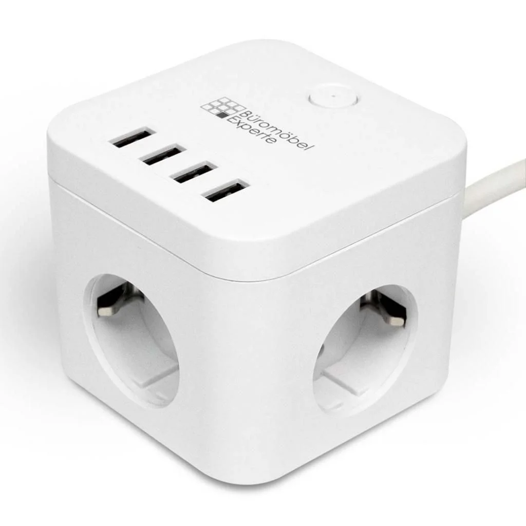 Mehrfachsteckdosenwürfel SL3020-U - Weiß von Deskonia - Produktbild 1 von 1