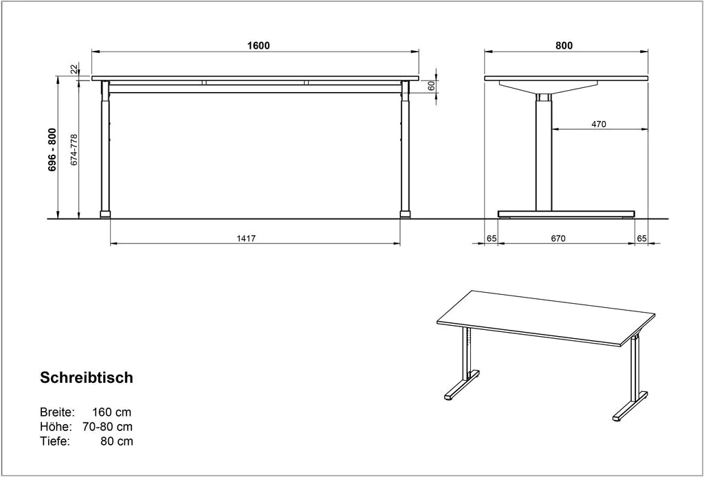 Schreibtisch 4252 von BME home - Produktbild 7 von 7