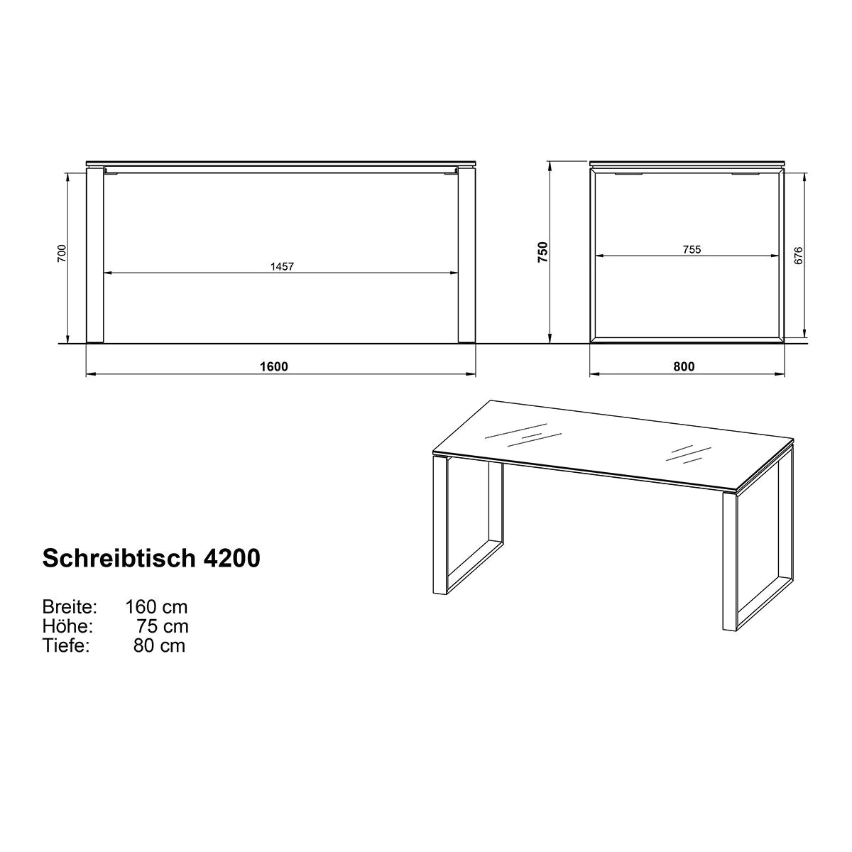 Büro-Set Monteria 4 von BME home - Produktbild 8 von 11