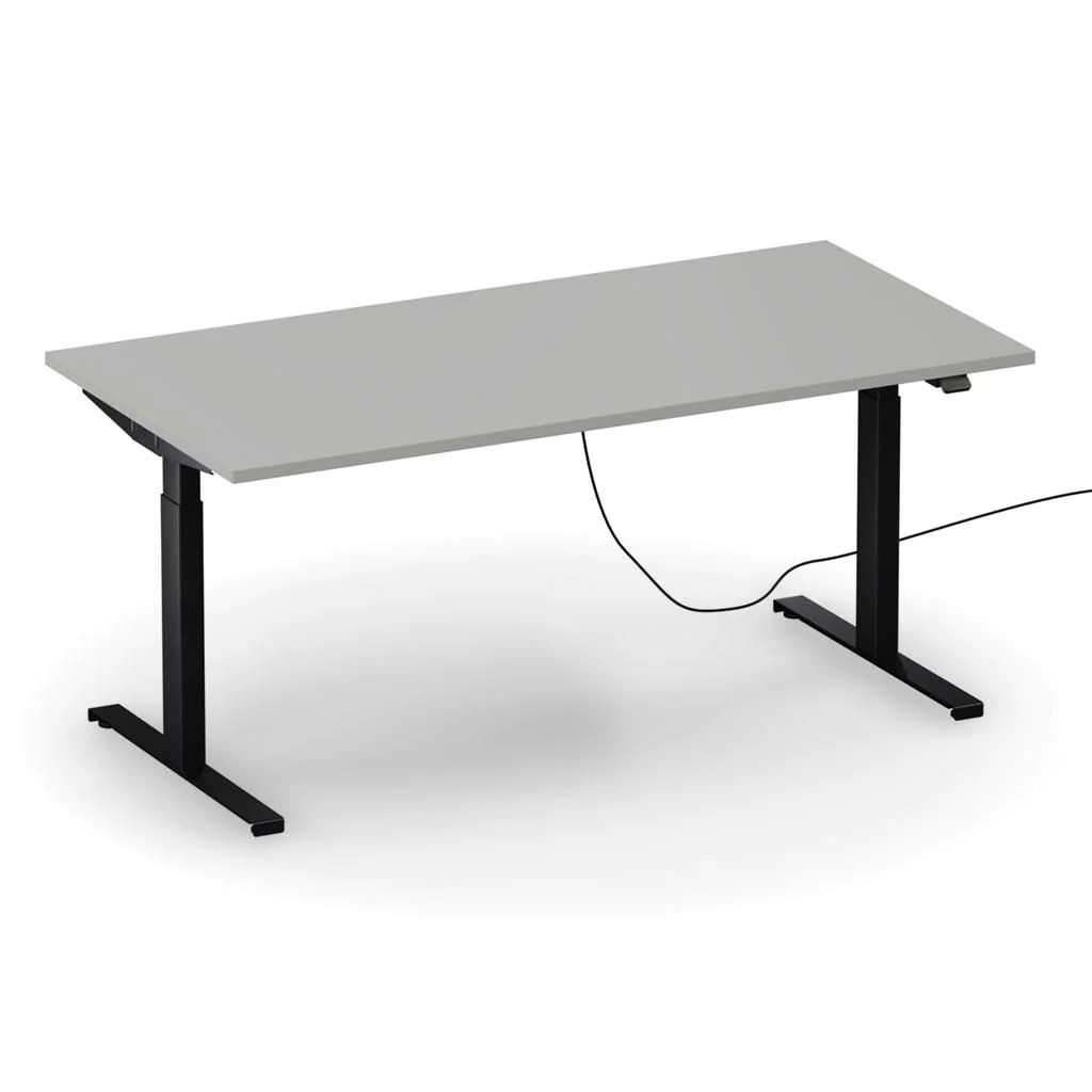 TIQLAB Elektrisch Höhenverstellbarer Schreibtisch – 120x60 Cm, Ahornplatte – Sitz-Steh-Tisch Für Home-Office & Gaming