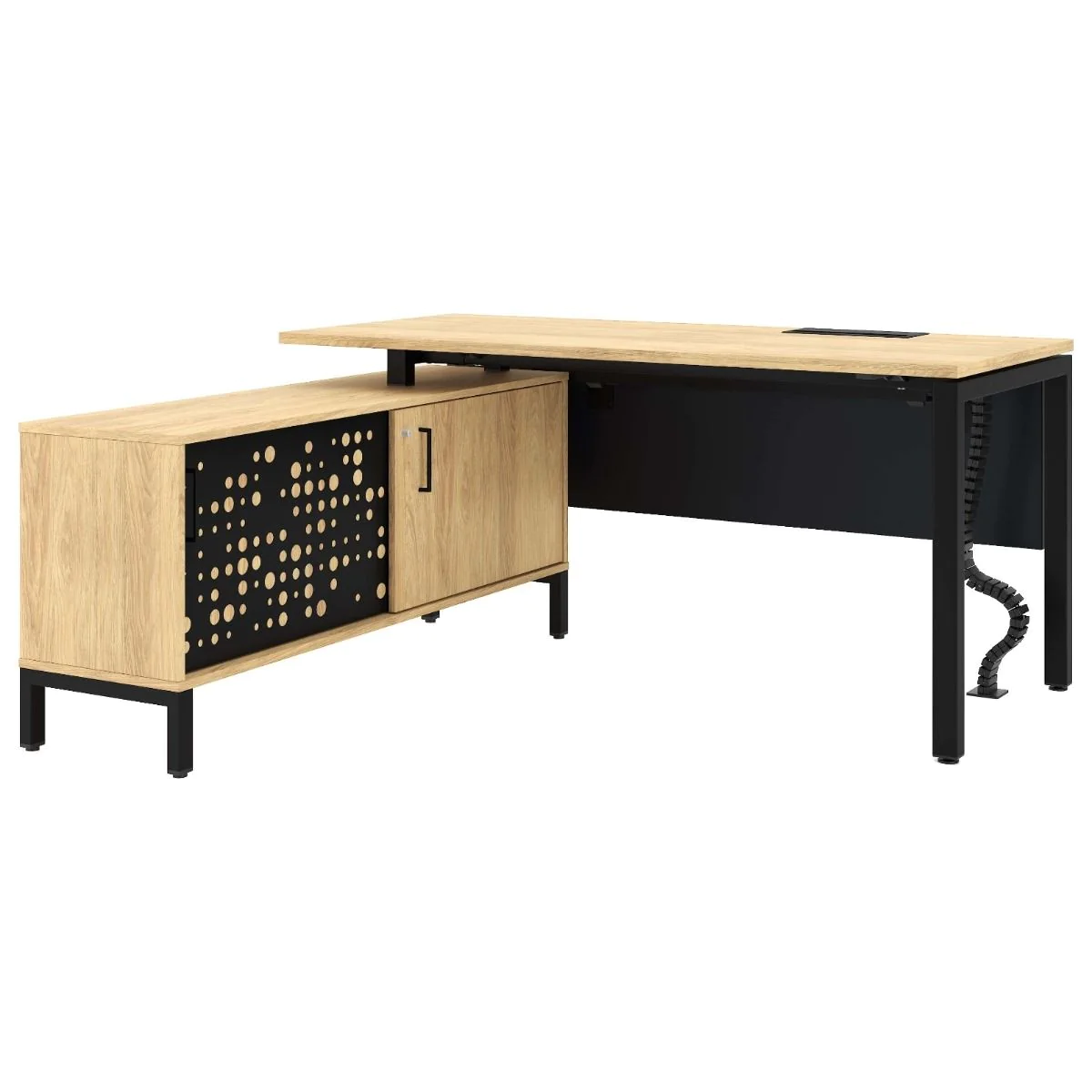 Ausatzschreibtisch CS5040 I-LEG mit Beinraumblende - NST-CS5040-DESK-I-LEG-SBD-PN