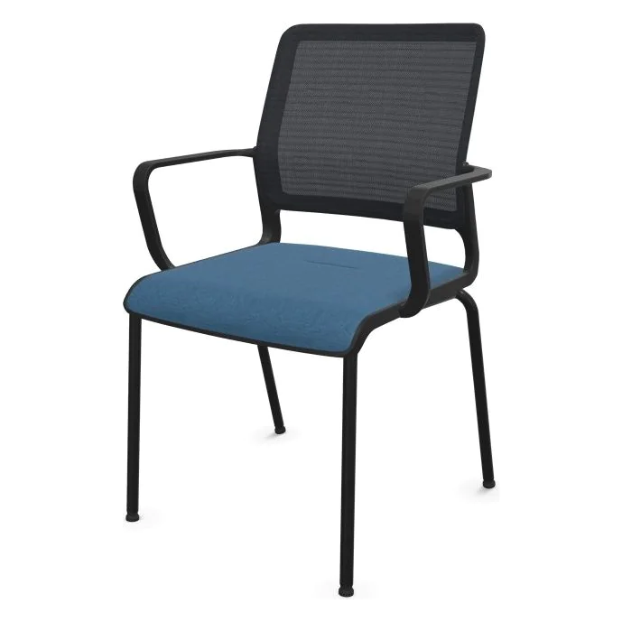 Besucherstuhl Xilium 4F AL Netz - NST-XILIUM-FRAME-CHAIR-4LA-MESH