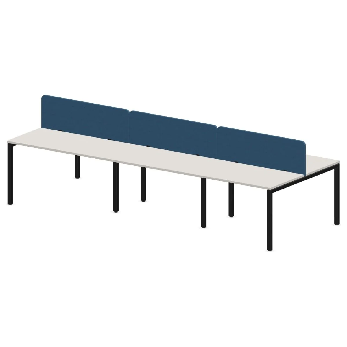 Teamarbeitsplatz CS5040 6U I-LEG mit Sichtblende - NST-CS5040-WORKBENCH-6U-I-LEG-PN