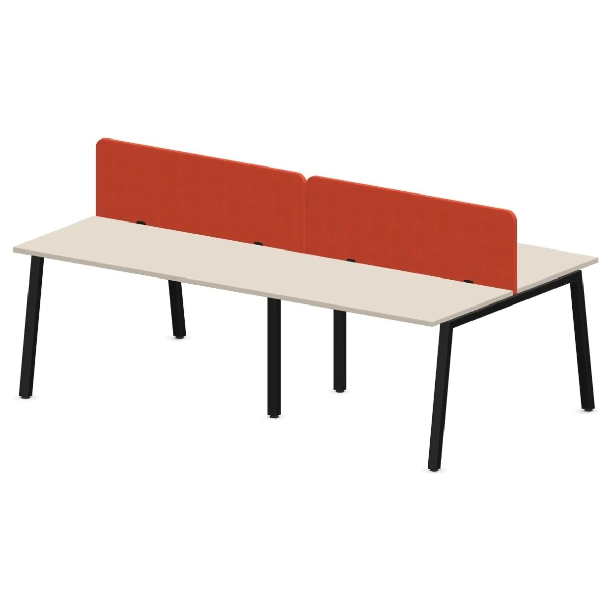 Teamarbeitsplatz CS5040 4U A-LEG mit Sichtblende - NST-CS5040-WORKBENCH-4U-A-LEG-PN