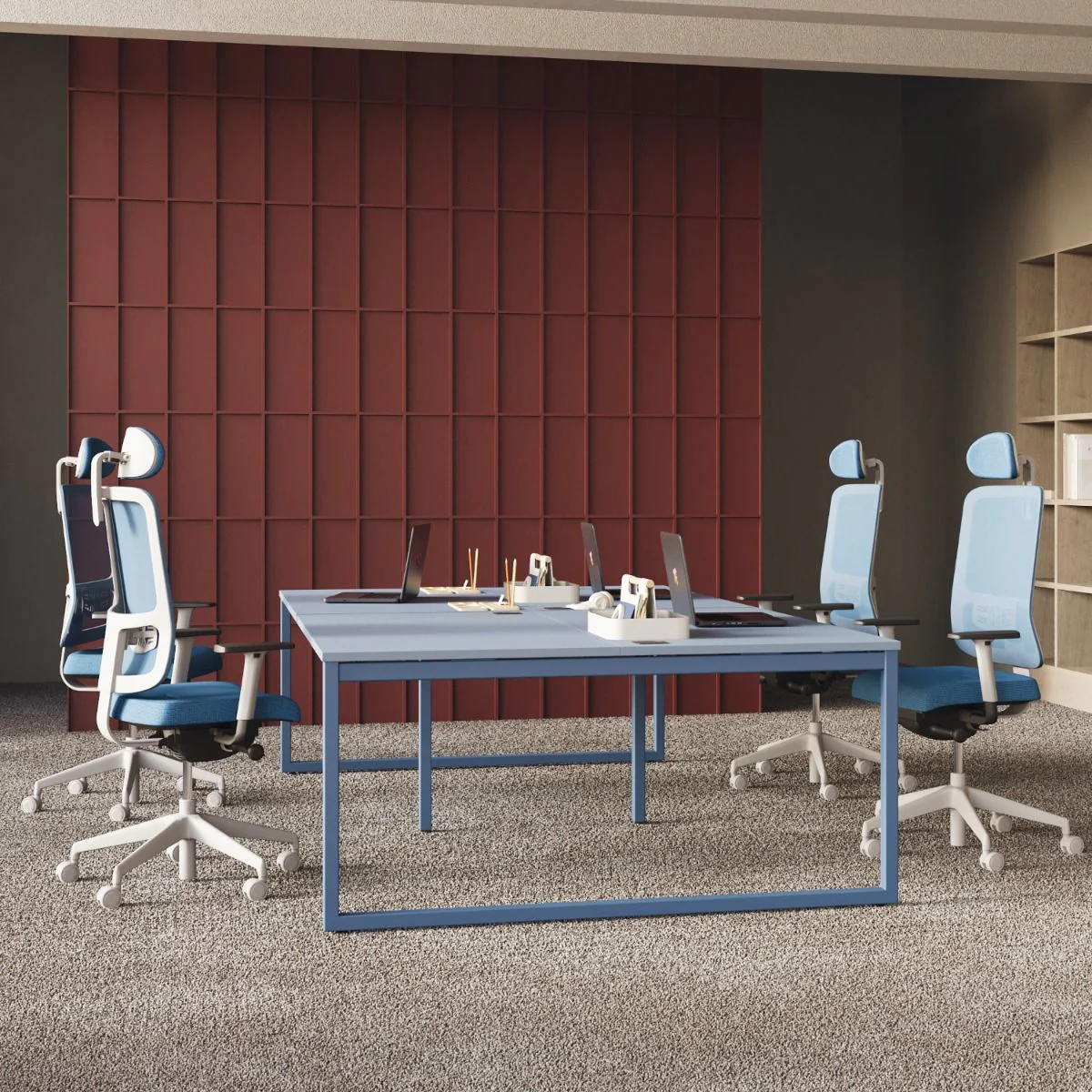 Schreibtisch bSpace Workbench 4er O Fuß von Nowy Styl - Produktbild 2 von 2