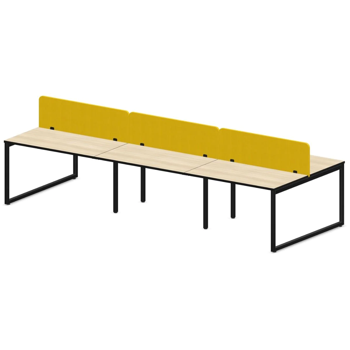 Schreibtisch bSpace Workbench mit Paneel 6er O Fuß - NST-BSPACE-WORKBENCH-6-O-PN