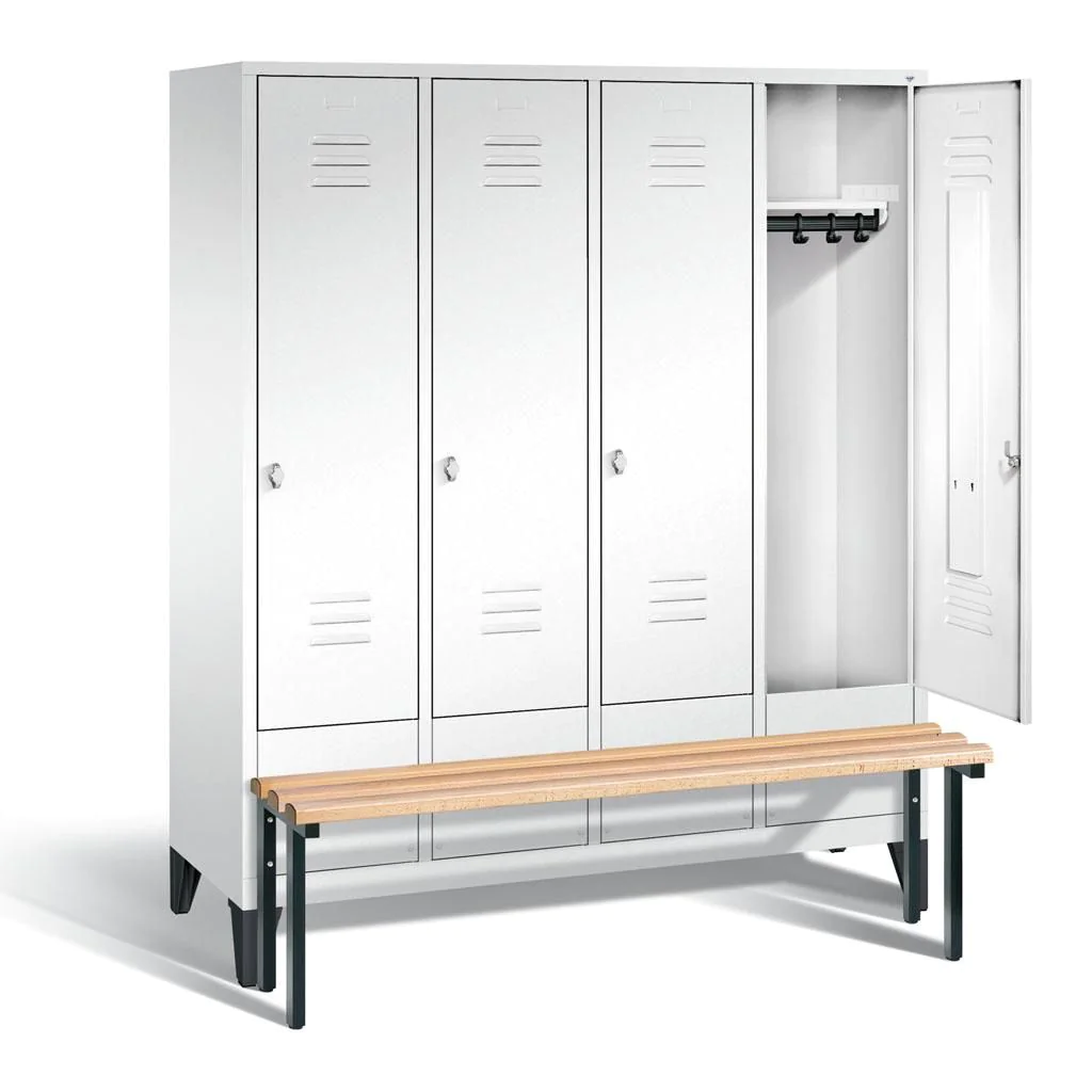 Garderobenschrank in Spind-Optik für Mitarbeiterumkleiden