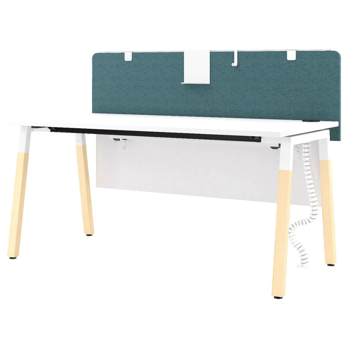 Schreibtisch CS5040 A-LEG LWM mit Sichtschutz - NST-CS5040-DESK-A-LEG-LWM-PN