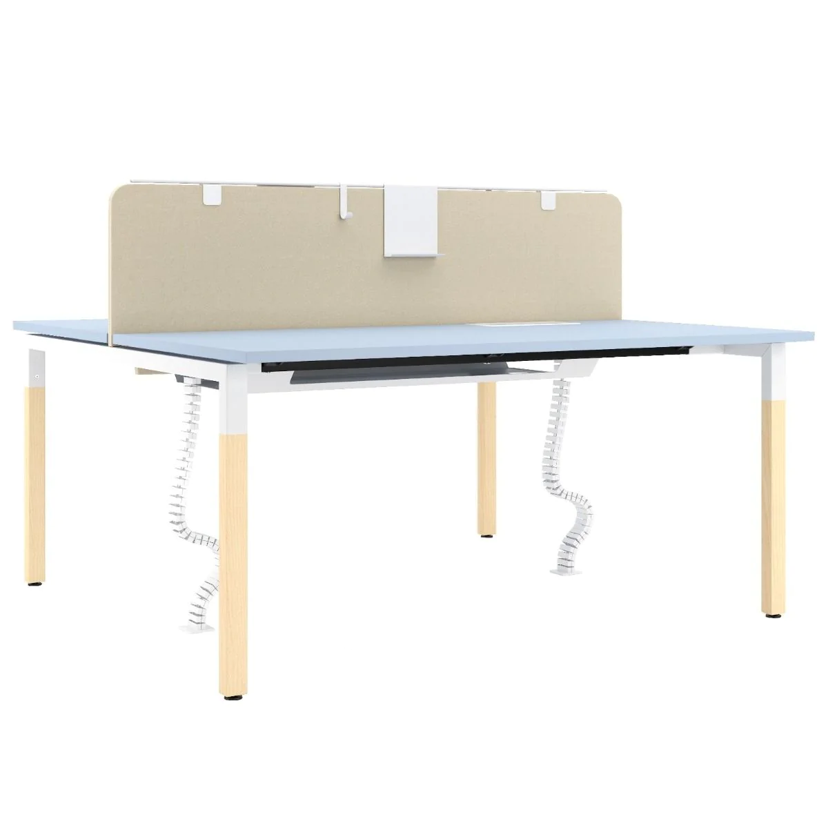 Teamarbeitsplatz CS5040 2U I-LEG LWM mit Sichtblende - NST-CS5040-WORKBENCH-2U-I-LEG-LWM-PN