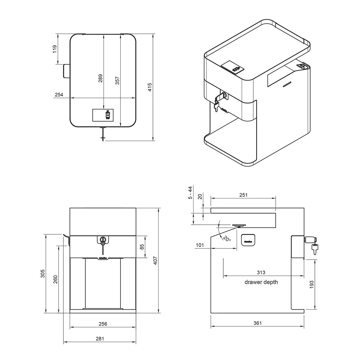 Bento® Desktop Locker von Dataflex - Produktbild 15 von 18