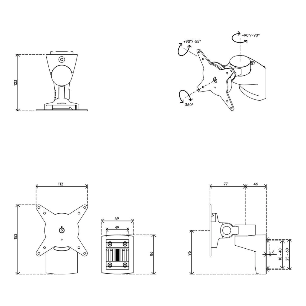 Viewlite Monitorarm - Schiene 402 von Dataflex - Produktbild 5 von 5