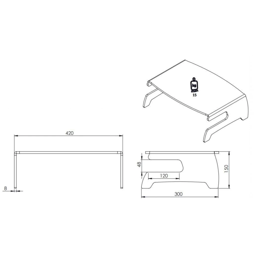 LCD Monitorständer 660 von Dataflex - Produktbild 5 von 5