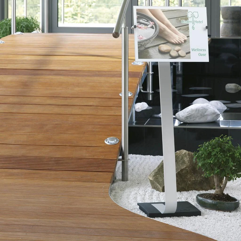 Informationständer Crystal A3 - Silber von Durable - Produktbild 3 von 5