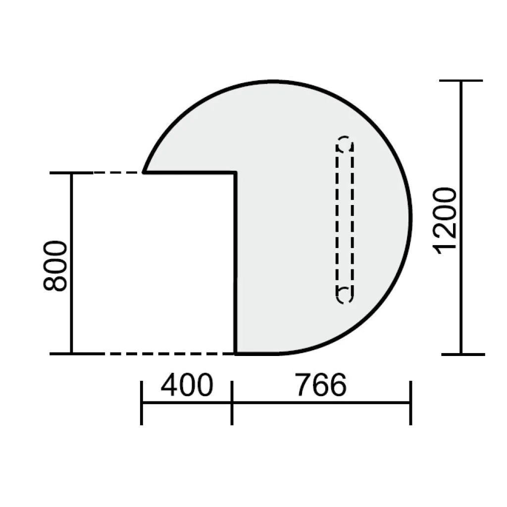 Anbautisch C-Flex Dreiviertelkreis von Geramöbel - Produktbild 7 von 11