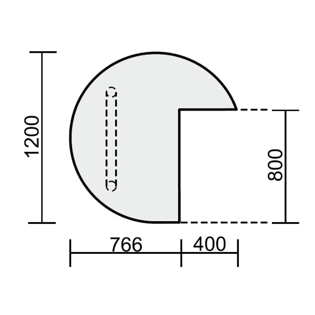 Anbautisch C-Flex Dreiviertelkreis von Geramöbel - Produktbild 8 von 11