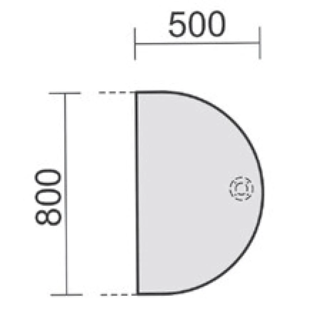 Anbautisch halbrund C-Flex 50 x 68 - 82 x 80 von Geramöbel - Produktbild 2 von 10