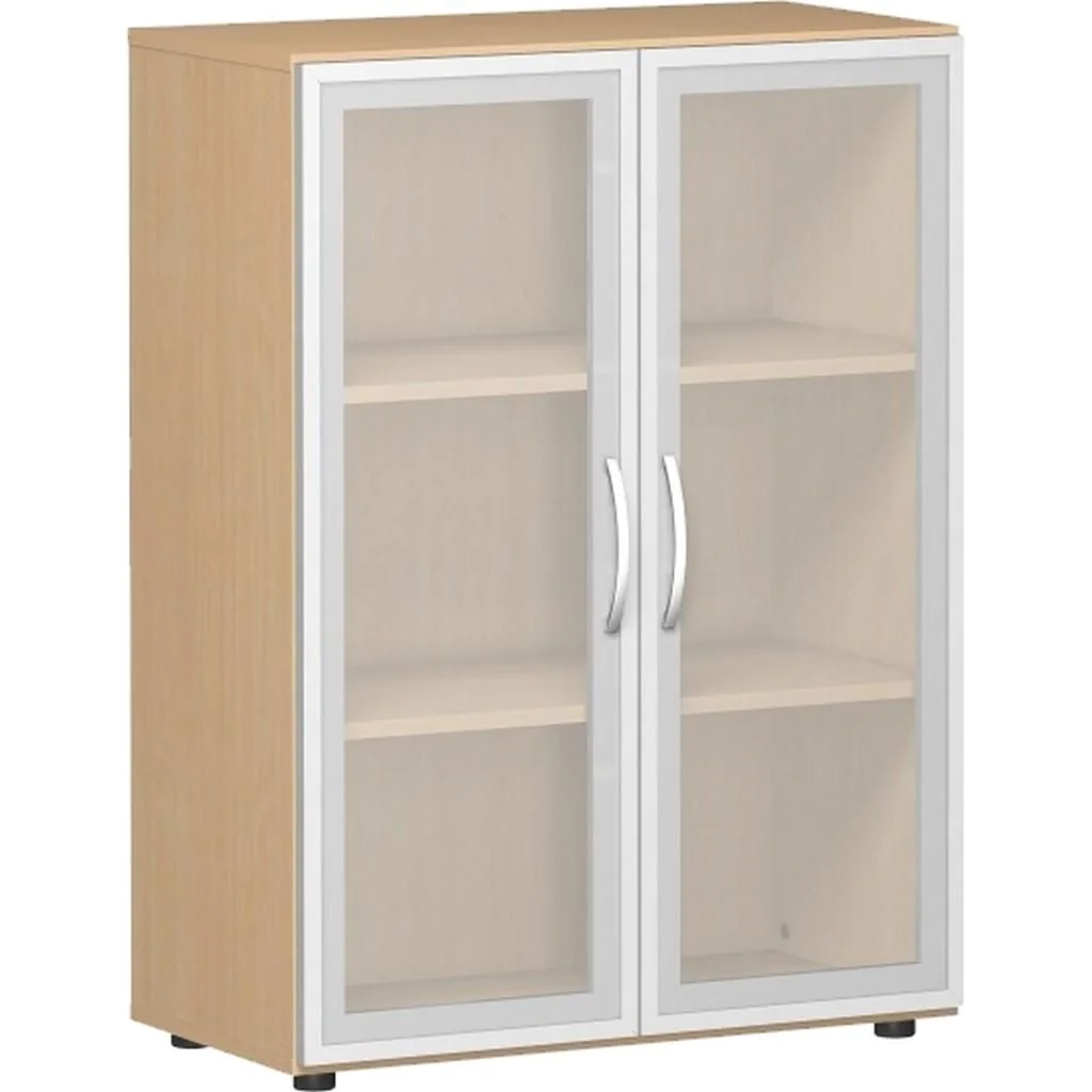Aktenschrank Flex 3 OH - Glas - zweitürig von Geramöbel - Produktbild 2 von 9