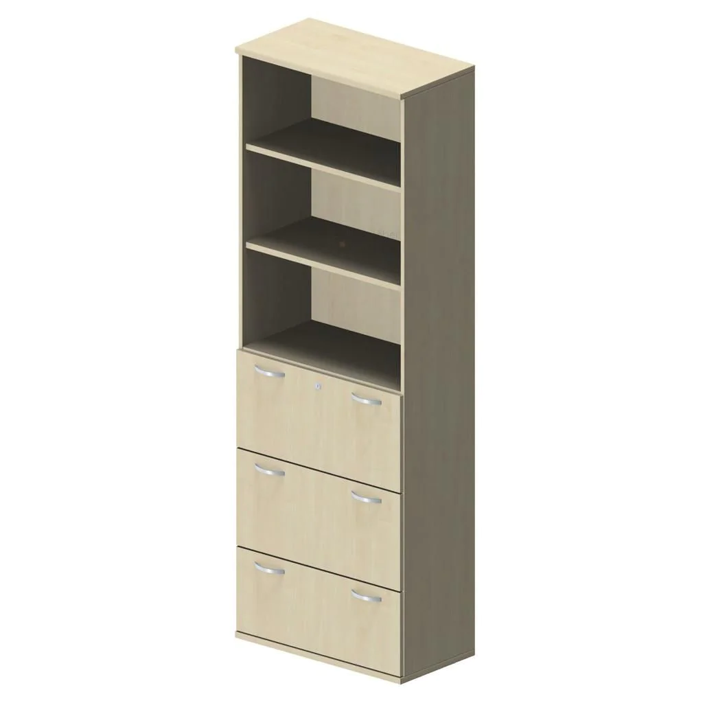 Kombischrank Pro 6 OH - 3 Fächer + 3HR von Geramöbel - Produktbild 6 von 13