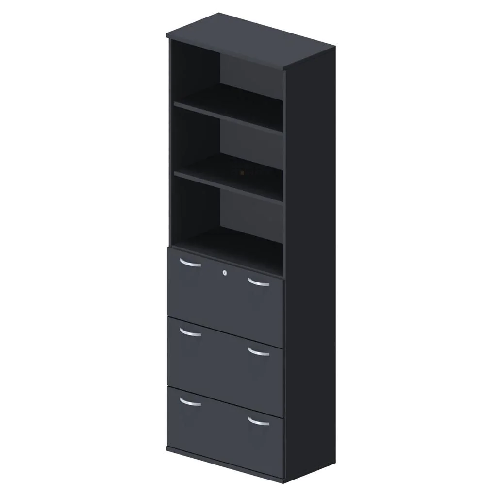 Kombischrank Pro 6 OH - 3 Fächer + 3HR von Geramöbel - Produktbild 7 von 13