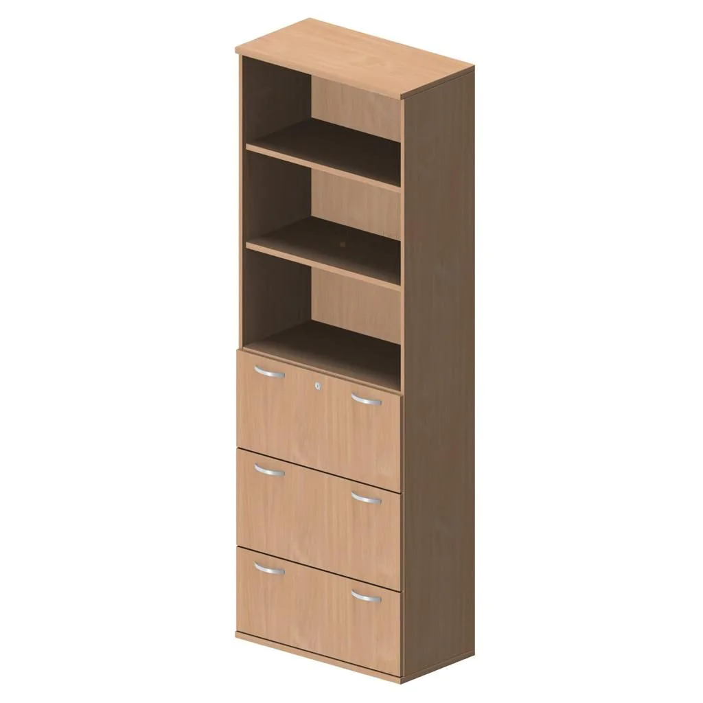 Kombischrank Pro 6 OH - 3 Fächer + 3HR von Geramöbel - Produktbild 8 von 13
