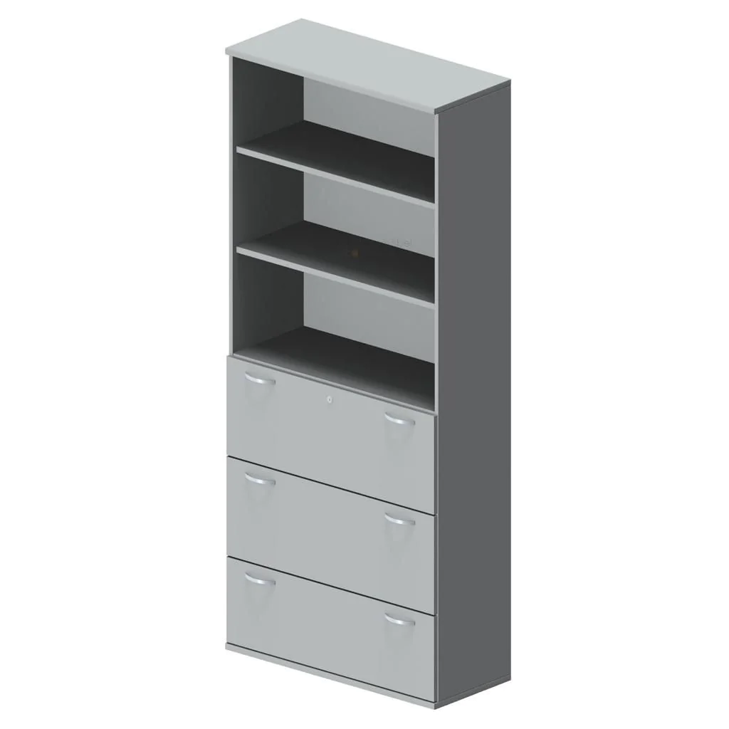Kombischrank Pro 6 OH - 3 Fächer + 3HR von Geramöbel - Produktbild 9 von 13
